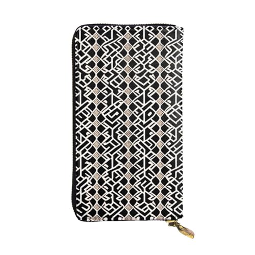 QHZLY Clutch-Geldbörse aus Leder, lang, glatt, Chrom-Textur, Unisex, stilvoll und funktional, mit Kartenfächern, Reißverschlusstaschen von QHZLY