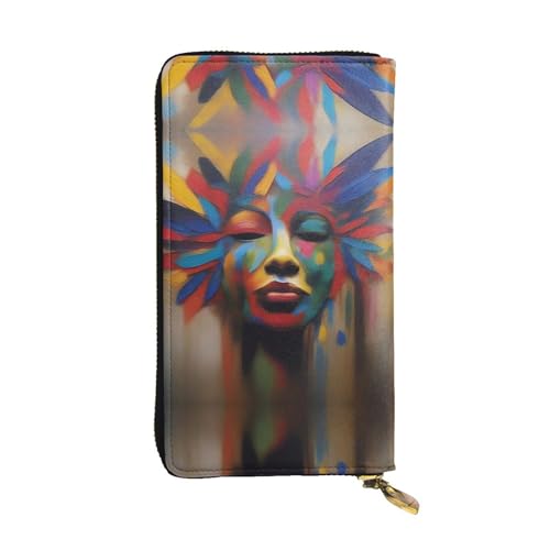 QHZLY Clutch-Geldbörse aus Leder, lang, künstlerischer Ausdruck, Unisex, stilvoll und funktional, mit Kartenfächern, Reißverschlusstaschen QHZLY Clutch-Geldbörse aus Leder, lang, künstlerischer Ausdruck, Unisex, stilvoll und funktional, mit Kartenfächern, Reißverschlusstaschen von QHZLY