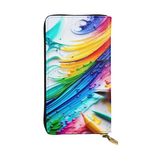 QHZLY Clutch-Geldbörse aus Leder, lang, mit Kartenfächern, Reißverschlussfächern, Unisex, stilvoll und funktional, mit Scribble Art toand Paints QHZLY Clutch-Geldbörse aus Leder, lang, mit Kartenfächern, Reißverschlussfächern, Unisex, stilvoll und funktional, mit Scribble Art toand Paints von QHZLY
