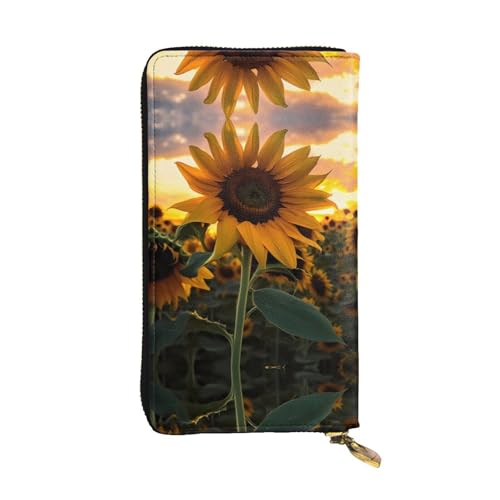 QHZLY Clutch-Geldbörse aus Leder, lange Bauernhof-Sonnenblumen-Geldbörse, Unisex, stilvoll und funktional, mit Kartenfächern, Reißverschlusstaschen QHZLY Clutch-Geldbörse aus Leder, lange Bauernhof-Sonnenblumen-Geldbörse, Unisex, stilvoll und funktional, mit Kartenfächern, Reißverschlusstaschen von QHZLY