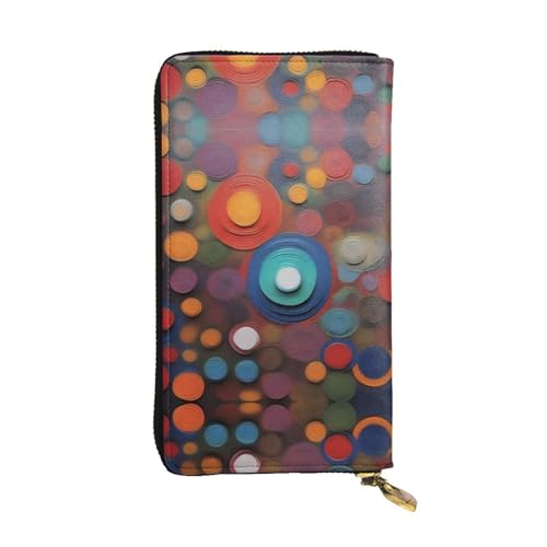 QHZLY Lange künstlerische Wonder Clutch-Geldbörse aus Leder, Unisex, stilvoll und funktional, mit Kartenfächern, Reißverschlusstaschen von QHZLY