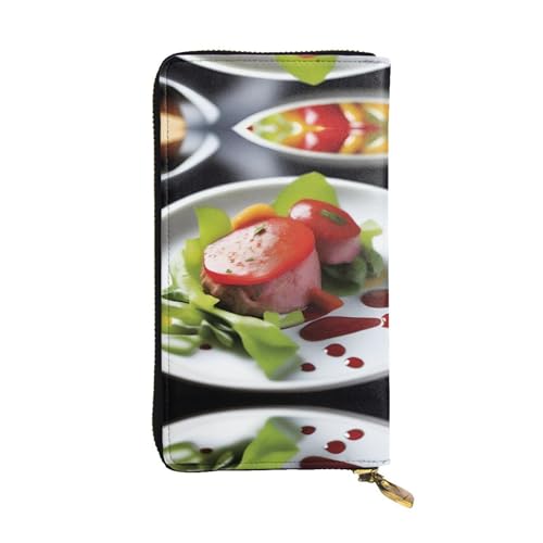 QHZLY Ledergeldbörse für Damen, lang, köstlich, elegant, funktional, mit Kartenfächern, Reißverschlussfächern von QHZLY