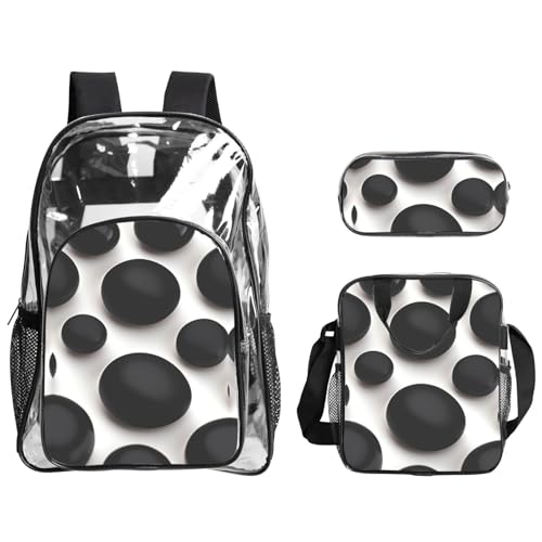 QHZLY Transparente PVC-Murmeln in verschiedenen Größen, Rucksack, Lunchtasche, Federmäppchen, Set, leicht und langlebig QHZLY Transparente PVC-Murmeln in verschiedenen Größen, Rucksack, Lunchtasche, Federmäppchen, Set, leicht und langlebig von QHZLY