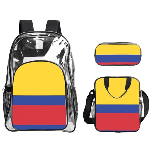 QHZLY Transparentes PVC-Flaggen-Set mit Kolumbien-Motiv, leicht und langlebig von QHZLY