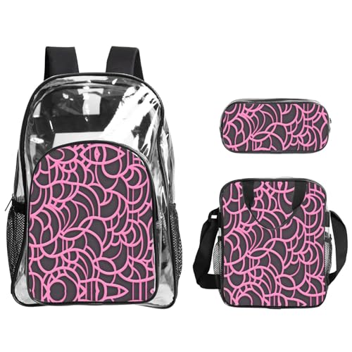 QHZLY Transparentes PVC-Lunch-Tasche, Federmäppchen-Set, leicht und langlebig von QHZLY