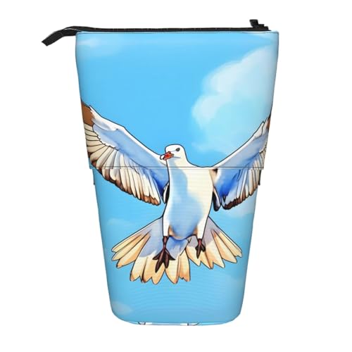 QHZLY Verstellbare Möwen im Flug Federmäppchen mit Reißverschluss, tragbare große Kapazität Aufbewahrung für Schreibwaren von QHZLY