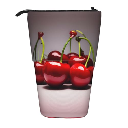 QHZLY Verstellbares Federmäppchen mit chilenischen Kirschen, mit Reißverschluss, tragbar, große Kapazität, Aufbewahrung für Schreibwaren von QHZLY