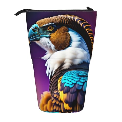 QHZLY Verstellbares Punk-Porträt-RAM-Schädel.Federmäppchen mit Reißverschluss, tragbare große Kapazität Aufbewahrung für Schreibwaren von QHZLY