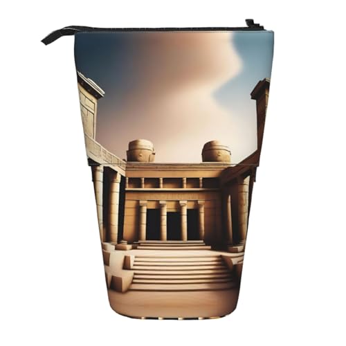 QHZLY Verstellbares aAncient Wonders Federmäppchen mit Reißverschluss, tragbare große Kapazität Aufbewahrung für Schreibwaren von QHZLY