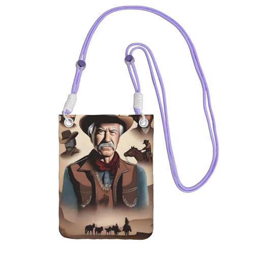 QHZLY Western Icons Crossbody Handytasche schwarz mit verstellbarem Riemen für Damen - modisch, praktisch, violett, Einheitsgröße QHZLY Western Icons Crossbody Handytasche schwarz mit verstellbarem Riemen für Damen - modisch, praktisch, violett, Einheitsgröße von QHZLY