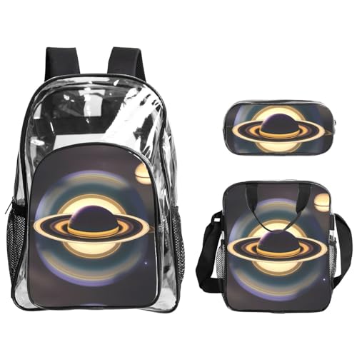 QHZLY Wunderschöner Saturn-Rucksack aus transparentem PVC, leicht und langlebig QHZLY Wunderschöner Saturn-Rucksack aus transparentem PVC, leicht und langlebig von QHZLY