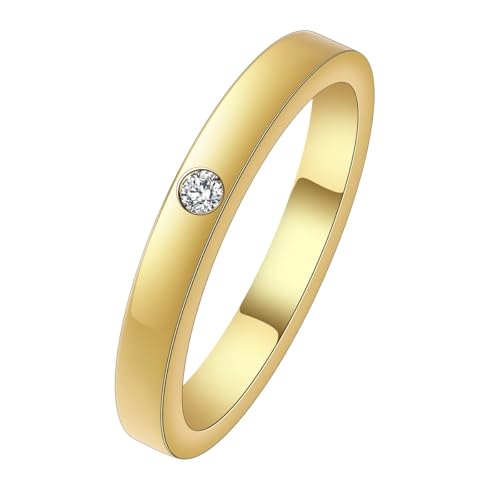 QIAMNI Mom's Exclusive Ring - 14 Karat vergoldet verschiedene Ringe Geschenk für Damen von QIAMNI