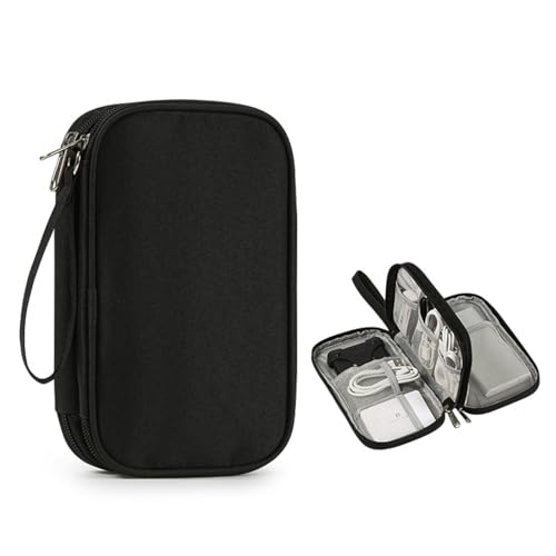 QIANCSJ Kabeltasche Kabel Organizer Tasche de Reise Universal Festplatten Tasche Elektronik Zubehör Tasche für Ladegerät SD-Karte Powerbank von QIANCSJ