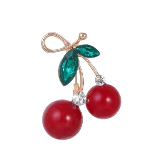 3D Kirsche Brosche Clip Damen Niedliche Kleidung Schnalle Zubehör für Pullover Kleider Alltag Tragen von QIANGYTHENKO