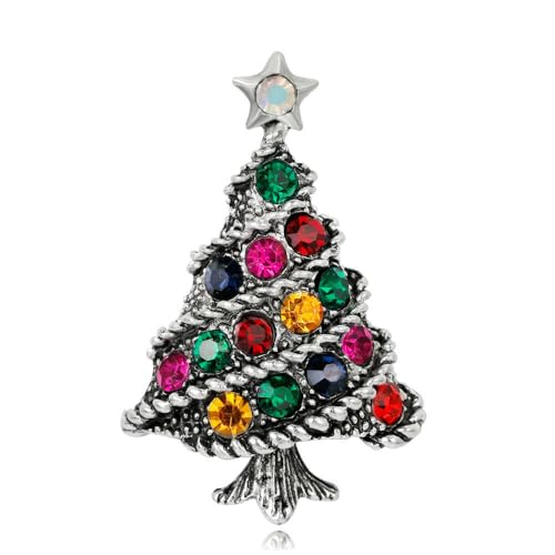 Damen Weihnachtsbaum Brosche Brust Blume Zubehör Weihnachten Pin, Stein Glas Stein: Emaille Glas, Zirkonia Achat Obsidian Damen Weihnachtsbaum Brosche Brust Blume Zubehör Weihnachten Pin, Stein Glas Stein: Emaille Glas, Zirkonia Achat Obsidian von QIANGYTHENKO