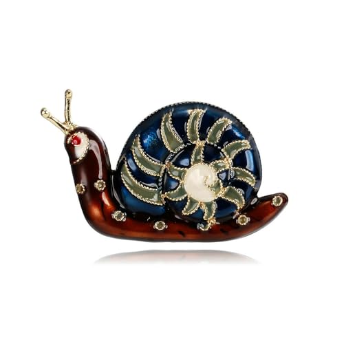 Emaille glasierte Schneckenbrosche Öl tropfend bemalt Tier Pin Herren und Damen Mantel Zubehör von QIANGYTHENKO
