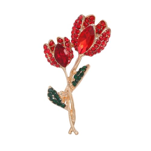 Fresh Forest Tulpen-Brosche Einfache Blumen-Pin Damen Brust Blume Kleidung Zubehör für Kleider Blusen von QIANGYTHENKO