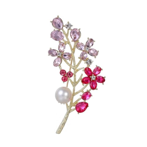 Kreative Blattperlen-Brosche, einfache Blumen-Zweig-Brustblume für Damenmantel & Büro, tägliche Outfits von QIANGYTHENKO