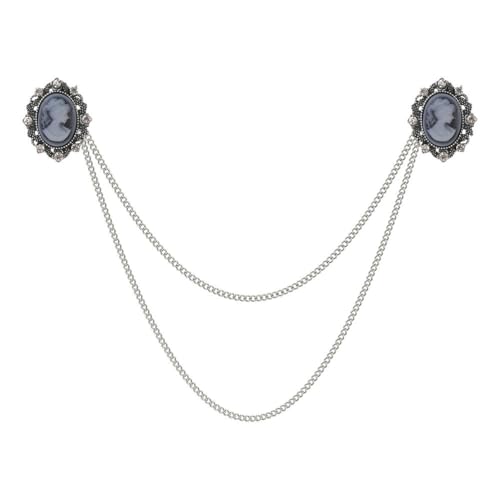 Nadelkragen Herren Anzug Brosche Hemd Kragen Clip Damen Schal Clip Kette Zubehör für den täglichen Gebrauch von QIANGYTHENKO