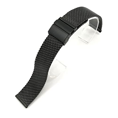 QIANHUI Milanaise-Uhrenarmband aus Edelstahl, passend für Samsung Galaxy Active Gear S2 S3, Schmetterlingsschnalle, Metall-Armband, 18 mm, 20 mm, 22 mm, 20 mm, Kunstharz, Achat von QIANHUI