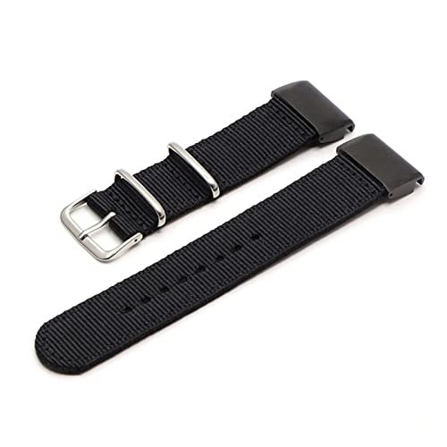 QIANHUI Riemen Nylon 26 22 2 0mm Fit Watch Band Fit for Garmin-Fenix 5x 5 5s Plus/fit for fenix 3/3 HR/935 945 Smart Armband (Color : Black, Size : 20mm 5S) von QIANHUI