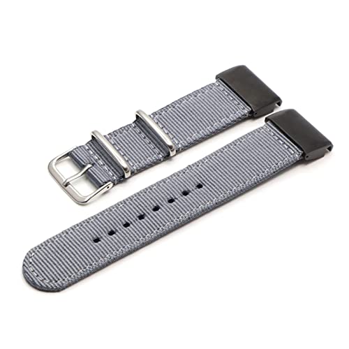 QIANHUI Riemen Nylon 26 22 2 0mm Fit Watch Band Fit for Garmin-Fenix 5x 5 5s Plus/fit for fenix 3/3 HR/935 945 Smart Armband (Color : Gray, Size : 20mm 5S) von QIANHUI