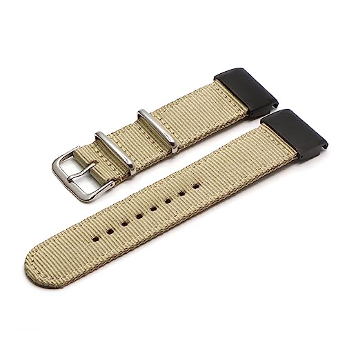 QIANHUI Riemen Nylon 26 22 2 0mm Fit Watch Band Fit for Garmin-Fenix 5x 5 5s Plus/fit for fenix 3/3 HR/935 945 Smart Armband (Color : Khaki, Size : 20mm 5S) von QIANHUI