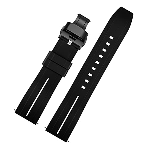 QIANHUI Silikon-Uhrenarmband, 20 mm, 22 mm, Schnellverschluss, wasserdicht, Gummi-Armband, Schmetterlingsschnalle, passend für Tissot Fit für Mido Fit für Citize, 22 mm, Kunstharz, Achat von QIANHUI