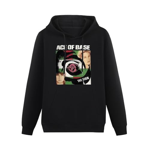 QIANJIAOMEN Ace of Base World Men's Hoodies Pullover Hoody Black Unisex Sweatershirt L von QIANJIAOMEN