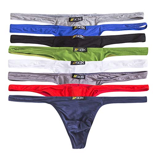 QiaTi Herren Strings Slips Tangas Männer Retroshorts Unterwäsche Unterhose Boxershorts Mini Panties 4 Pack… von QiaTi