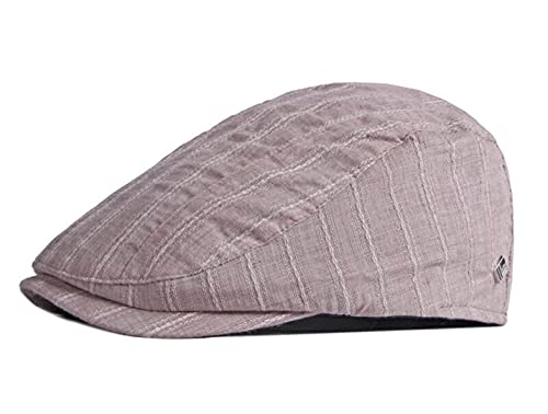 QICHEN Barett Damen Sommer Schirmmützen Kappe Leicht Atmungsaktiv Lässiger Schiebermütze Herren (Rosa) von QICHEN