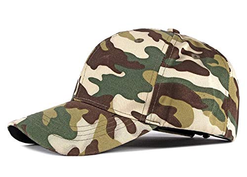 QICHEN Camouflage Kappe Unisex Summer Draussen Sport Jagd Camo Baseball Caps Verstellbare (Armee grün) von QICHEN