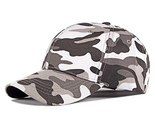 QICHEN Camouflage Kappe Unisex Summer Draussen Sport Jagd Camo Baseball Caps Verstellbare (Grau) von QICHEN