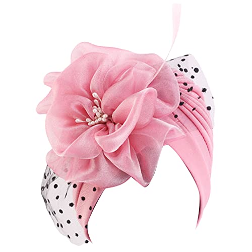 Fascinator Schwarz Damen Fasching Kostüm Zubehör Wedding Tea Party Hair Accessory Flower Fascinator Feather Brooch Corsage Hair Clip Bridal Wedding for Dress Party Cocktail von QIFLY