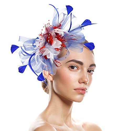 Fascinator Schwarz Women's Elegant Summer Fascinator Bridal Hat Pillbox Schleier Hut Feder Kopfschmuck Fascinator Hochzeit Bridal Wedding for Dress Party Cocktail von QIFLY