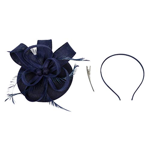 Kopfschmuck Fascinator Women's Tea Party Wedding Baseball Caps Sinamay Feather Flower Derby Ball Frauen Feder Fascinator Hut Fascinator Hüte Für Frauen von QIFLY