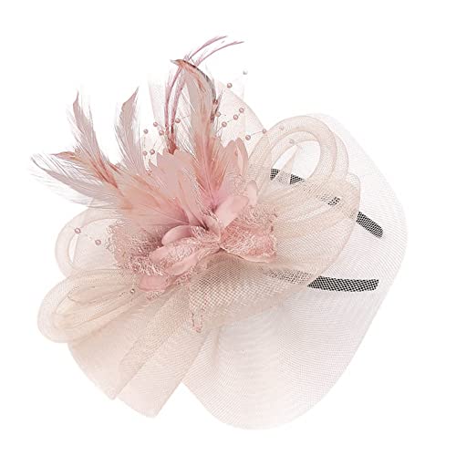 Kopfschmuck Fascinator Women's Vintage Accessories Hochzeit Braut Kopfschmuck Kopfschmuck Headwear Elegant Cocktail Wedding Headbands for Women Girls Ball Headband for Headband von QIFLY