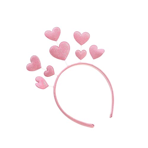 Blingbling Heart Stirnband für Mottoparty Frauen Mädchen Musik Festival Hairhoop Haarschmuck Valentinstag Party Haarband von QIIIMSLSS