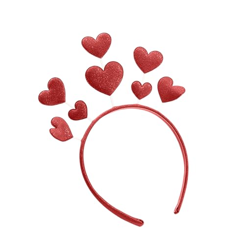 Blingbling Heart Stirnband für Mottoparty Frauen Mädchen Musik Festival Hairhoop Haarschmuck Valentinstag Party Haarband von QIIIMSLSS