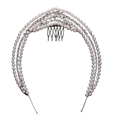 Zarte Kristallperlen Vintage Haarband Glitzernd Stirnband Junggesellinnenabschied Braut Brautschmuck Kopfschmuck von QIIIMSLSS