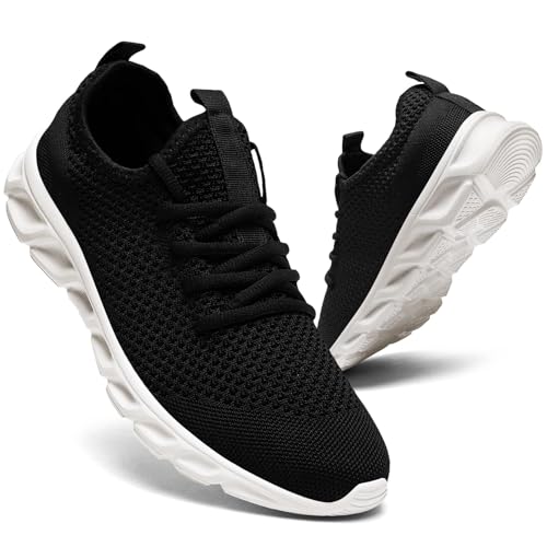 QIJGS Sneaker Freizeitschuhe Damen Sportschuhe Laufschuhe Turnschuhe Fitness Straßenlaufschuhe Trainer Outdoor Sneakers Tennis Gym Walkingschuhe Jogging Schuhe Schwarz 36 von QIJGS