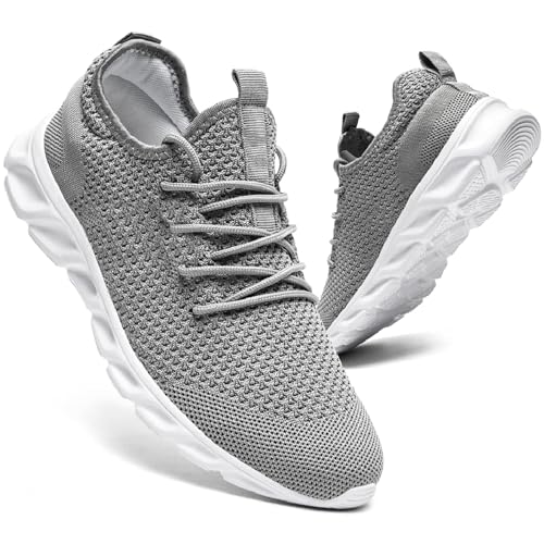 QIJGS Sneaker Turnschuhe Damen Freizeitschuhe Sportschuhe Laufschuhe Fitness Straßenlaufschuhe Trainer Outdoor Sneakers Tennis Gym Walkingschuhe Jogging Schuhe Grau 39 von QIJGS