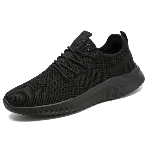 QIJGS Sportschuhe Herren Sneaker Running Laufschuhe Schwarze Schuhe Turnschuhe Wanderschuhe Straßenlaufschuhe Tennisschuhe Athletic Leicht Fitnesss Jogging Walking Fashion Slip on 39 von QIJGS