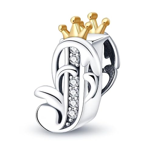 QIKAOLA 925 Sterling Silber Buchstabe Charms A-Z Alphabet Perlen für Pandora Armband und Halskette Silber Charme Perlen Anhänger Kompatibel mit europäischen Armbänder Halskette für Frauen von QIKAOLA