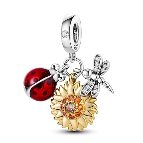 QIKAOLA 925 Sterling Silber Charms Beads für Pandora Armbänder Halskette Charms Anhänger Kompatibel mit europäischen Armbänder und Halsketten für Frauen Mädchen von QIKAOLA