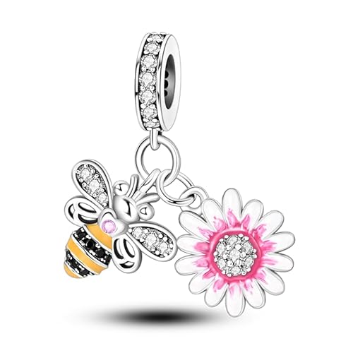 QIKAOLA 925 Sterling Silber Charms Beads für Pandora Strand Ozean Liebe Familie Tiere Charms Anhänger Fit für europäische Armbänder und Halsketten von QIKAOLA