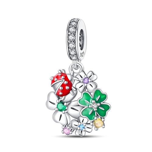 QIKAOLA Charms für Pandora Armbänder 925 Sterling Silber Charm Beads Kompatibel mit Armbänder Europäische Halskette Charm Anhänger für Frauen von QIKAOLA
