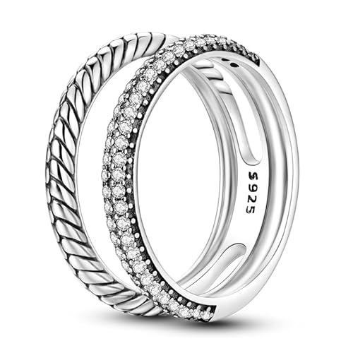 QIKAOLA 925 Sterling Silber Frauen Mond Stern Evil Eye Ring - Bunte Vintage Stapelbare Statement Ringe Mit Cubic Zirkonia für Frauen Größe 6-9 QIKAOLA 925 Sterling Silber Frauen Mond Stern Evil Eye Ring - Bunte Vintage Stapelbare Statement Ringe Mit Cubic Zirkonia für Frauen Größe 6-9 von QIKAOLA