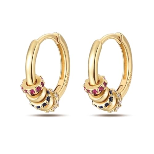 QIKAOLA Silber Ohrringe für Frauen S925 Sterling Silber Creolen Ohrringe Huggie Ohrringe von QIKAOLA