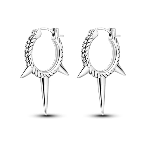 QIKAOLA 925 Sterling Silber Ohrringe für Frauen Bunte Creolen Ohrringe Hypoallergen Silber Creolen Ohrringe für Damen und Mädchen von QIKAOLA